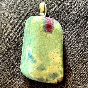 Large Ruby Fuchsite Pendant